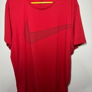 EUC Nike Red w/ Black Logo Athletic Shirt Mens Size XXL